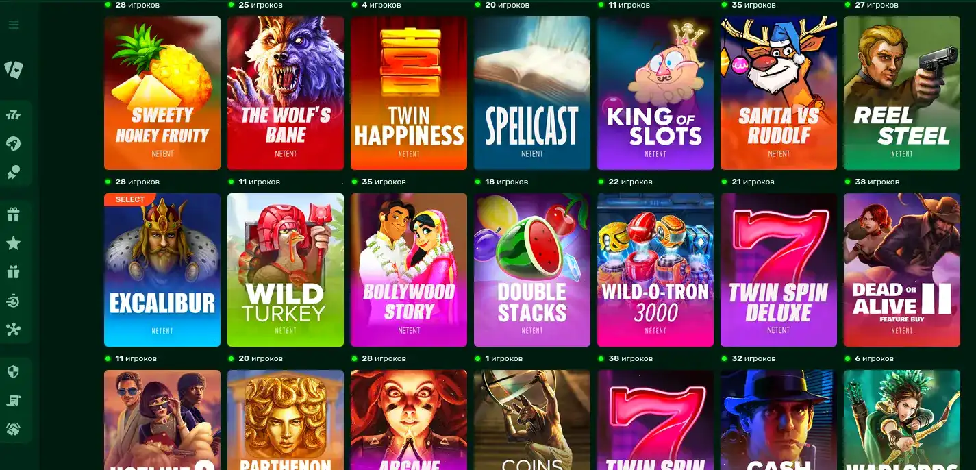 интерфейс Magnit casino с игровым полем